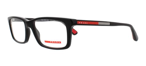 prada black frame eyeglasses|prada eyeglasses black and red.